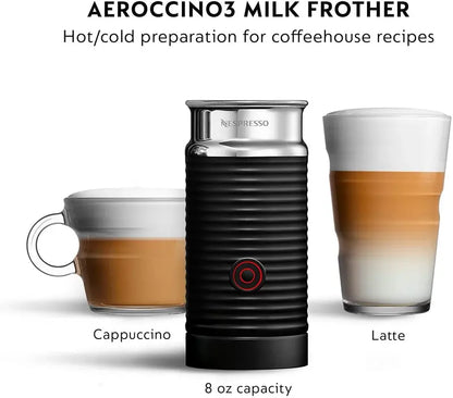Nespresso VertuoPlus Espresso & Coffee Machine by De’Longhi  Grey with Aeroccino Milk Frother