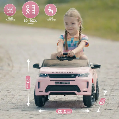TEOAYEAH Licensed Land Rover Kids’ Ride-On Car  Lithium-Ion Powered, Remote-Controlled, Built-in Music, Realistic Styling
