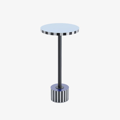 Table d appoint ronde originale couleur bleue Jasmin