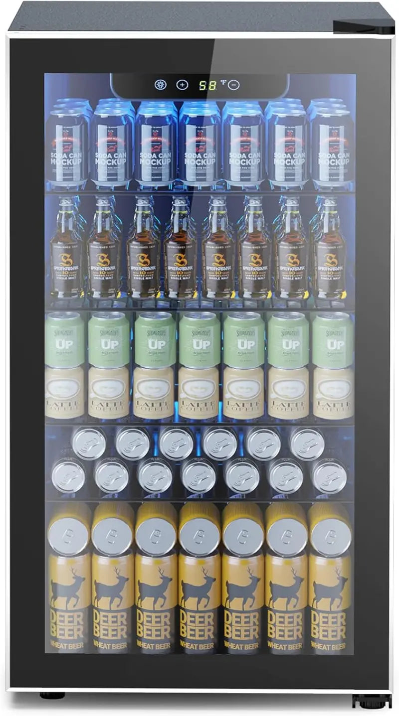 Electactic 3.2 cu. ft. Beverage Cooler  130-Can Mini Fridge with Drink Refrigeration
