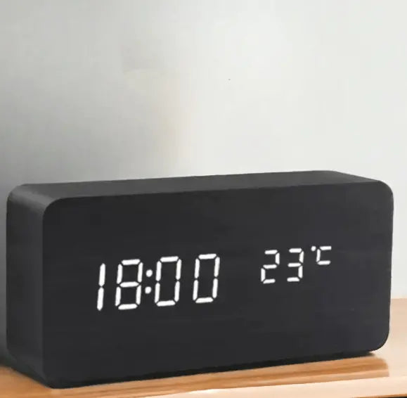 LED Desk Clock with Tap-to-Wake Display and Sound Sensitivity