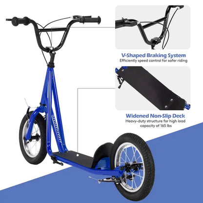 Dual-Purpose Kick Scooter  Lightweight Carbon Steel Frame for Kids and Adults