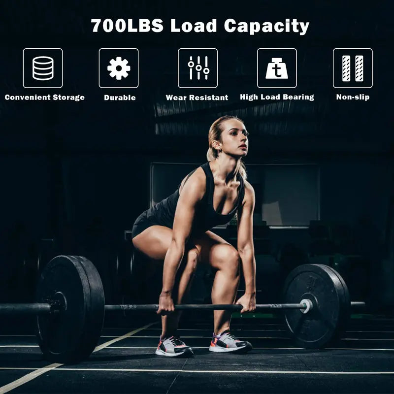7-Foot Solid Olympic Barbell  Rated for 7001000 lbs, Compatible with 2-Inch Plates