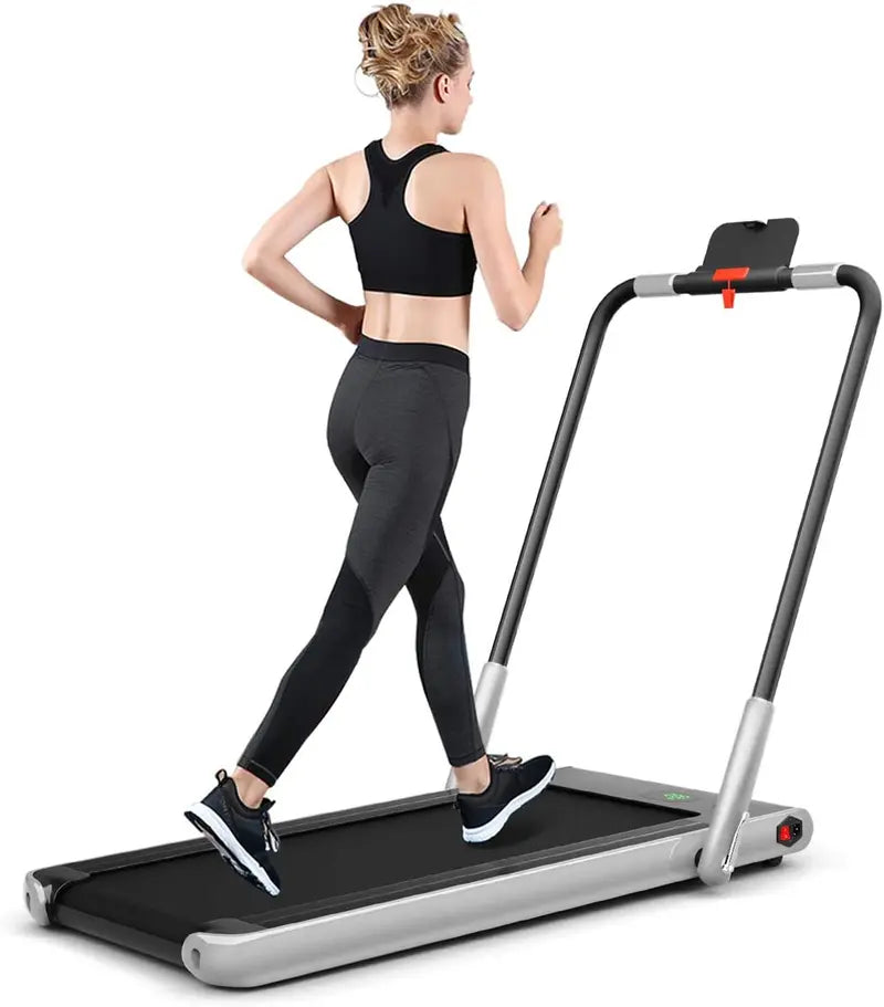 Compact Folding Under-Desk Treadmill  2.25 HP Dual-Mode Superfit Walking Machine