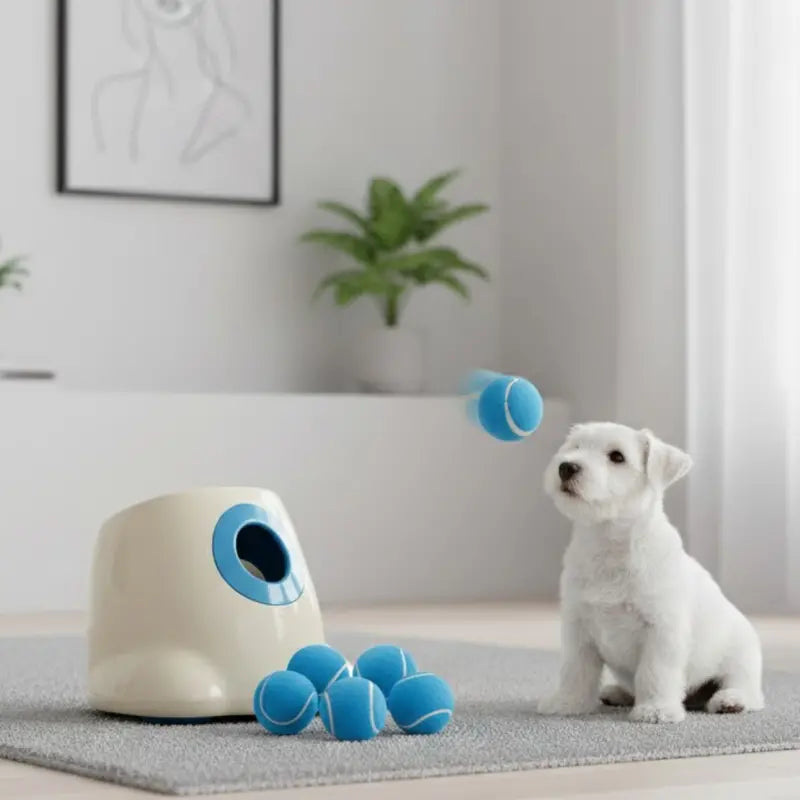 Motorized Interactive Ball Launcher for Autonomous Fetch Play Sessions