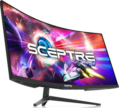 Sceptre 34-Inch Ultrawide WQHD Gaming Monitor  165Hz Refresh Rate, Curved Design