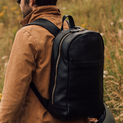 Leather Backpack - Black