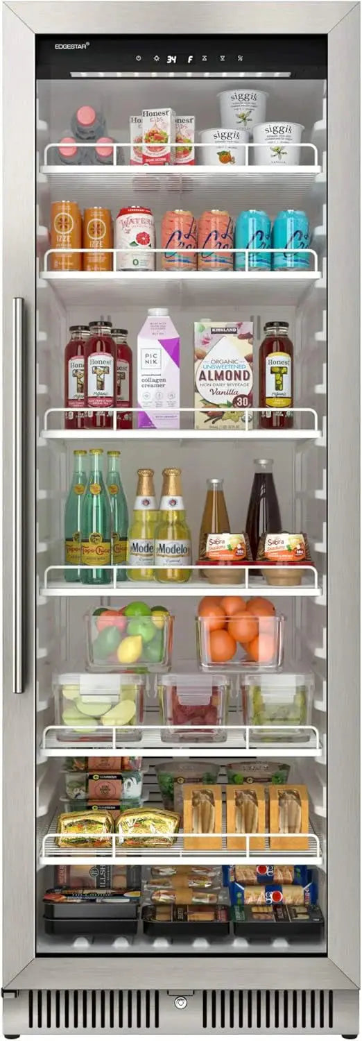 EdgeStar VBM101 Commercial Beverage Merchandiser  22″ Wide, 10.1 Cu. Ft., Stainless Steel, Reversible Door