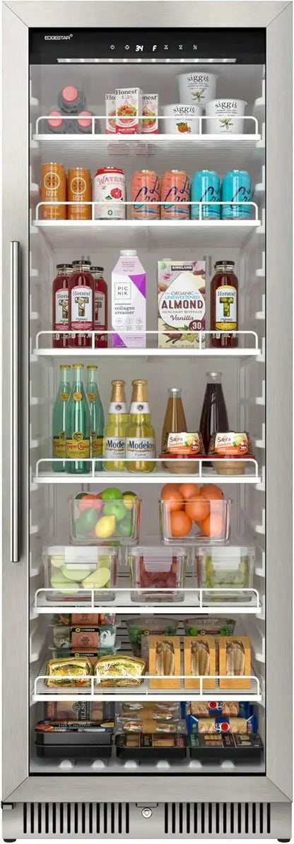 EdgeStar VBM101 Commercial Beverage Merchandiser  22″ Wide, 10.1 Cu. Ft., Stainless Steel, Reversible Door