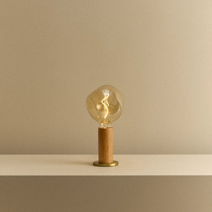 Knuckle Table Lamp in Oak + Voronoi I