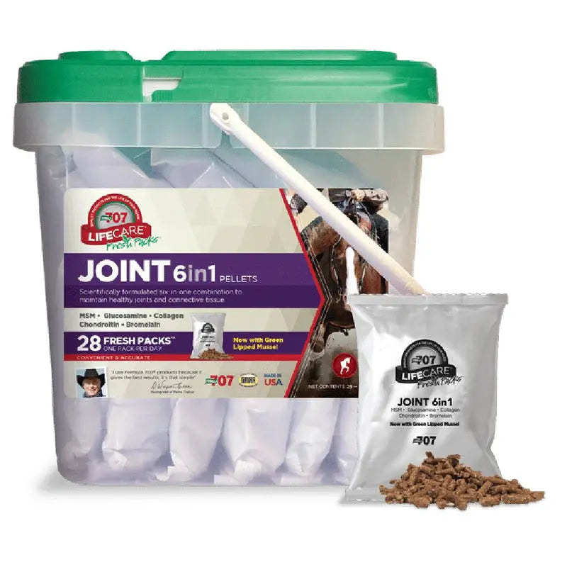 Formula 707 Joint 6-in-1 Daily Packs for Horses  28 Day Supply, Supports Joints, Cartilage & Tendons with Green-Lipped Mussel