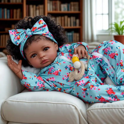 JIZHI 20″ Realistic Reborn Baby Doll, Lifelike Vinyl Girl with Clothes & Accessories, Ages 3+