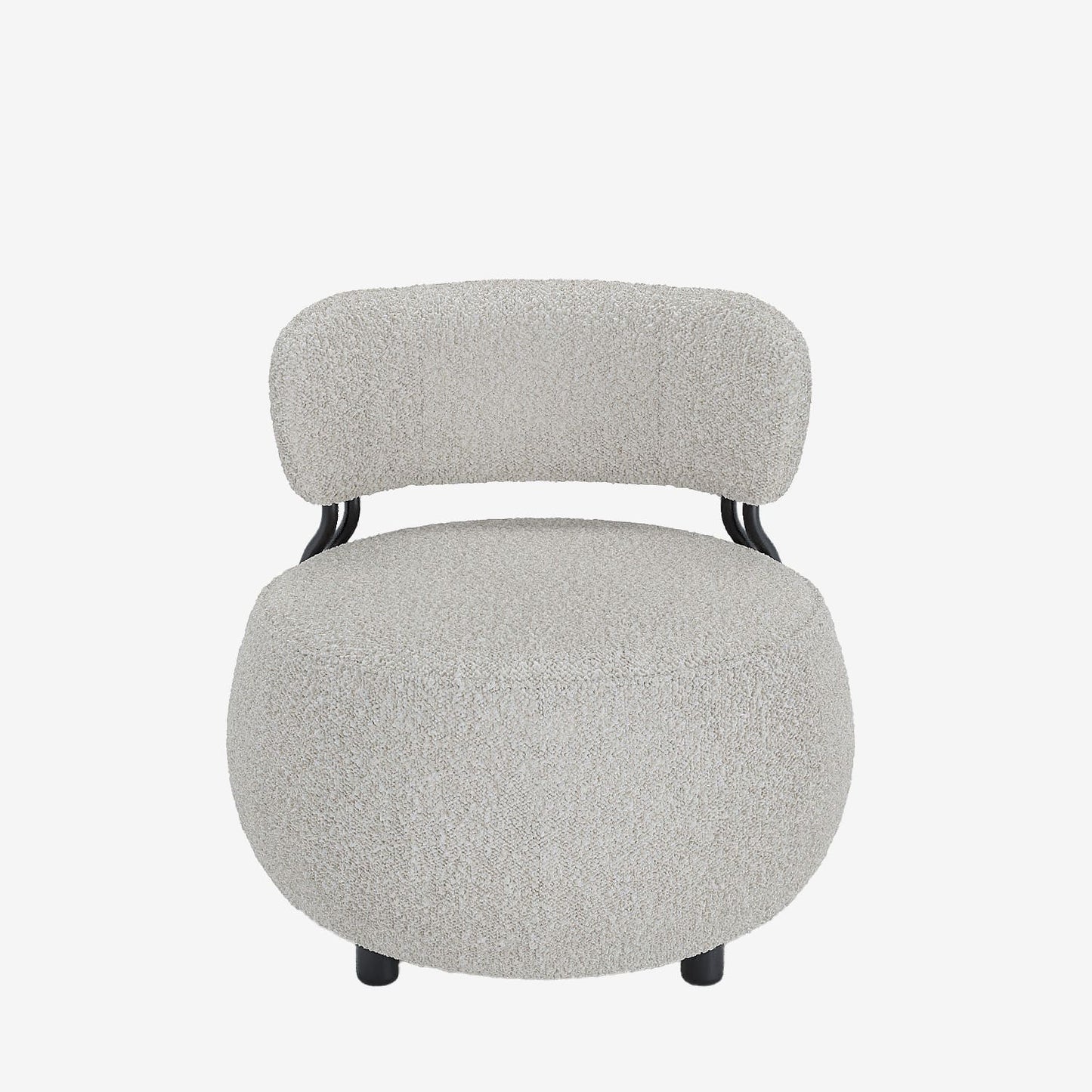 Fauteuil rond en laine boucl e