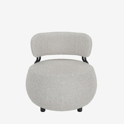 Fauteuil rond en laine boucl e