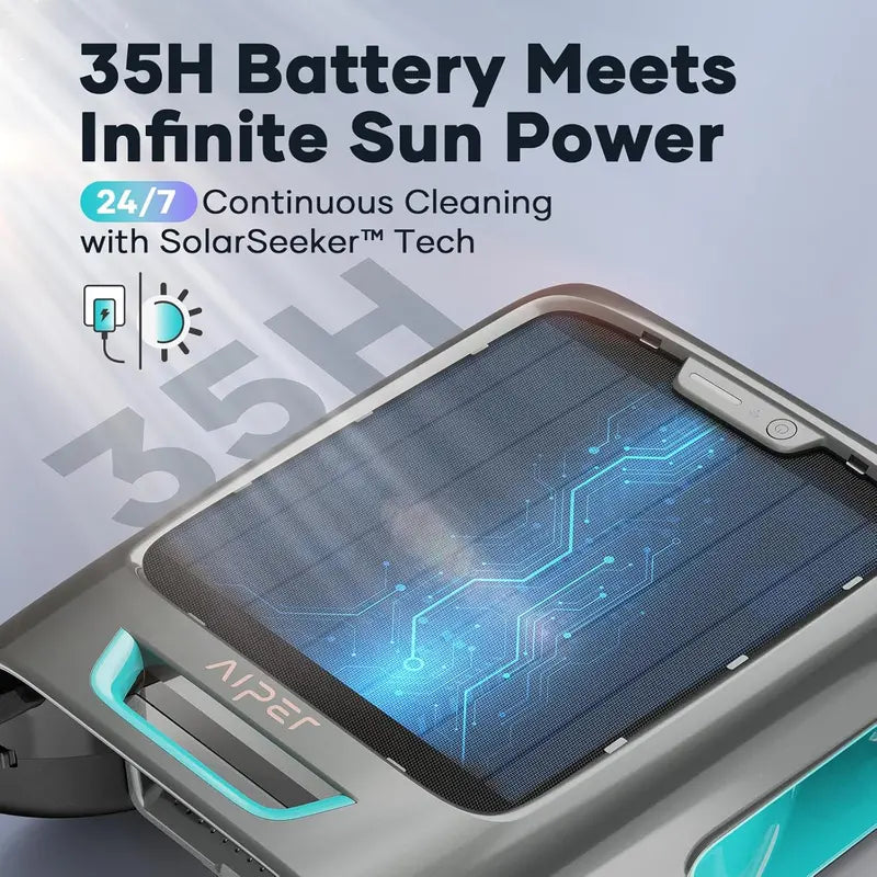 AIPER Surfer S2 Solar-Powered Pool Skimmer  APP-Controlled, Smart Navigation & Dual Charging