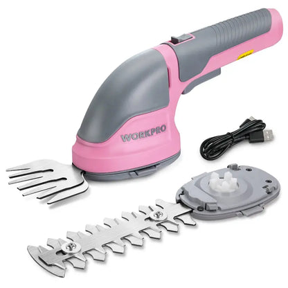 WORKPRO 3.6V Cordless 2-in-1 Hedge & Grass Trimmer  Lightweight Handheld Design