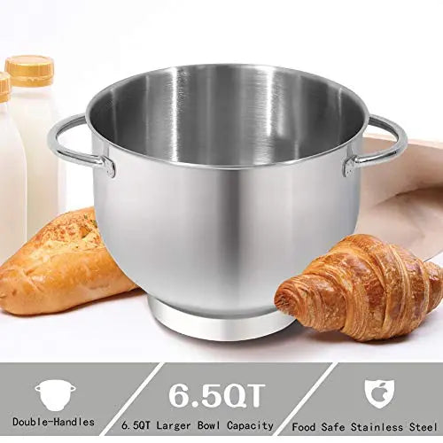 Aucma 6.5-Quart 660W Tilt-Head Stand Mixer  6-Speed Kitchen Food Mixer with Stable Base