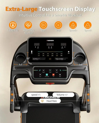 Foldable Home Treadmill with Adjustable Incline  Dual LED Display & Office-Friendly Design