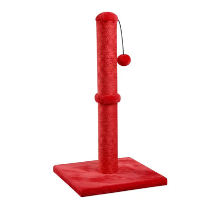 Compact Sisal Scratching Post with Suspended Ball Toy for Claw Maintenance