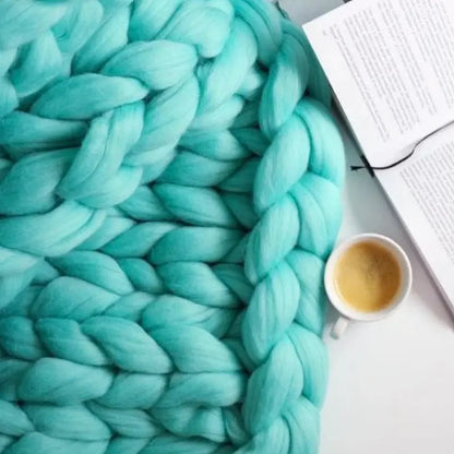 Extra-Thick Chunky Craft Yarn  Soft Bulky Wool Blend for DIY Decor