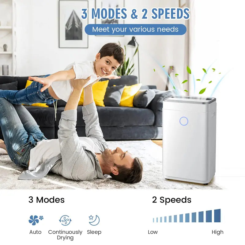 60-Pint High-Capacity Dehumidifier for Spaces up to 4000 Sq. Ft  Digital Display & Large Tank