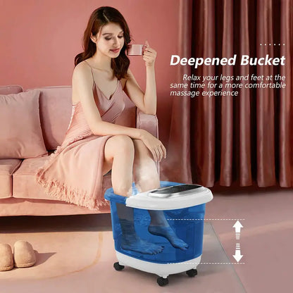 Giantex Heated Foot Spa Massager with Rotating Jets, Temperature Control, and Adjustable Shower Feature