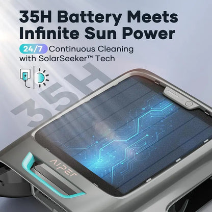 AIPER Surfer S2 Solar-Powered Pool Skimmer  APP-Controlled, Smart Navigation & Dual Charging