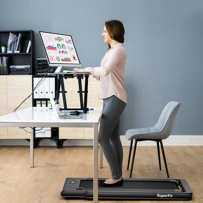 Dual-Mode Folding Treadmill: Under-Desk Walking Machine + Full-Size Running Treadmill (2.25 HP)