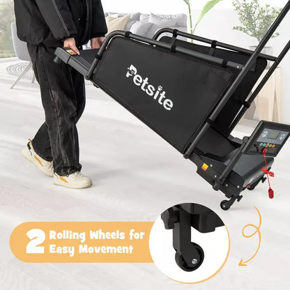 Petsite 1.5 HP Electric Dog Treadmill, 12 Programs, Adjustable Incline, Indoor Fitness for Small/Medium Dogs