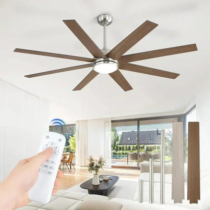 8-Blade 65-Inch Indoor/Outdoor Ceiling Fan  Quiet Operation & Wide-Area Airflow