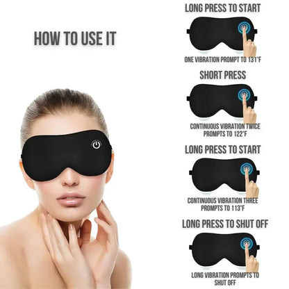 Cordless Heated Eye Mask  Adjustable Warmth for Relaxation & Sleep Support