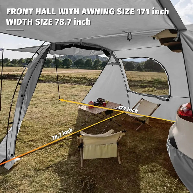 KAMPKEEPER Vehicle-Mounted Tailgate Awning Tent  Compact Shade & Shelter Solution for SUVs, Vans & Pickups