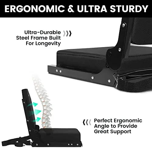 Jauntis Stadium Seats for Bleachers, Bleacher Seats with Ultra Padded Comfy Foam Backs and Cushion