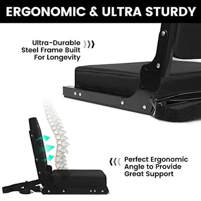 Jauntis Stadium Seats for Bleachers, Bleacher Seats with Ultra Padded Comfy Foam Backs and Cushion
