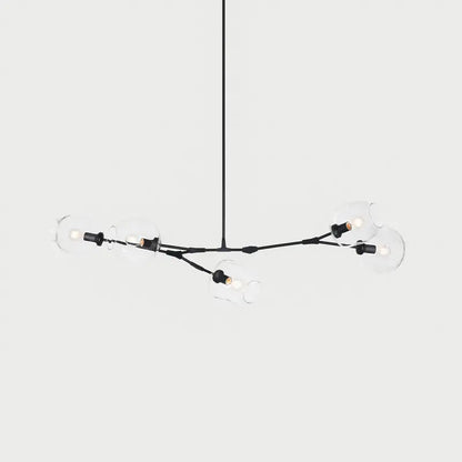 Orvani Linear Globe Chandelier in Modern Industrial Style