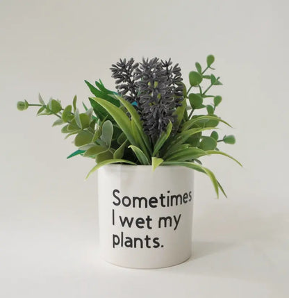 Personalized Ceramic Planter with Custom Text or Design