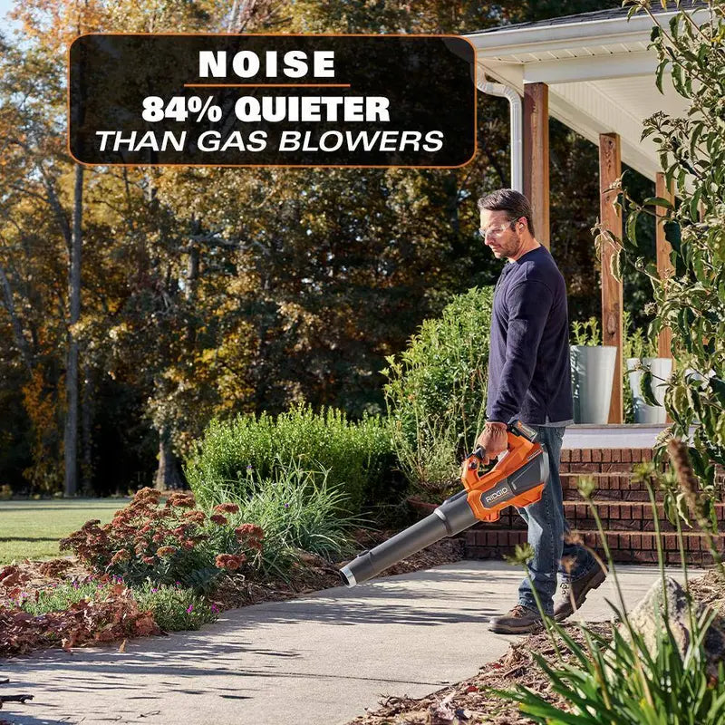 RIDGID 18V Brushless Cordless Leaf Blower  510 CFM, 130 MPH, Includes 6.0Ah Battery &amp; Charger
