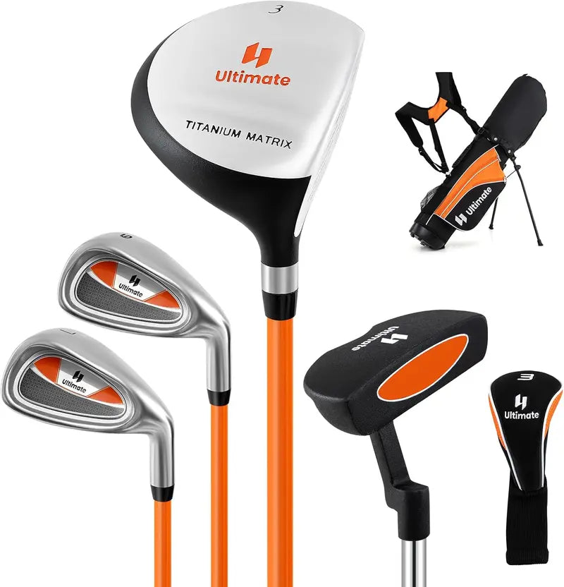 Kids’ Right-Handed Golf Club Set for Ages 810 with Stand Bag