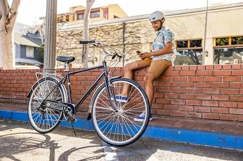 Schwinn Wayfarer Adult Hybrid Bike | 7-Speed, Step-Over/Step-Through, 700C Wheels, Rear Rack
