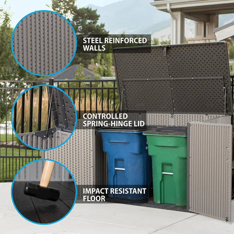 Lifetime 6′ x 3′ Horizontal Storage Shed  2,407-Liter Capacity (1.9m x 1.1m)