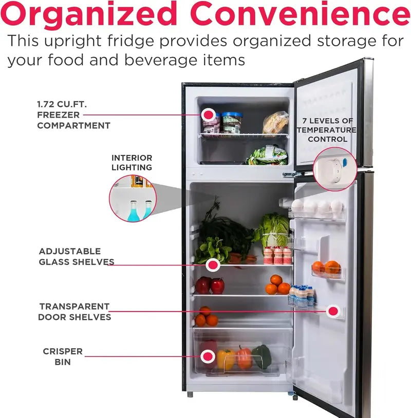 Frigidaire Platinum Series 7.5 cu. ft. Apartment Fridge  2-Door Stainless Steel Combo