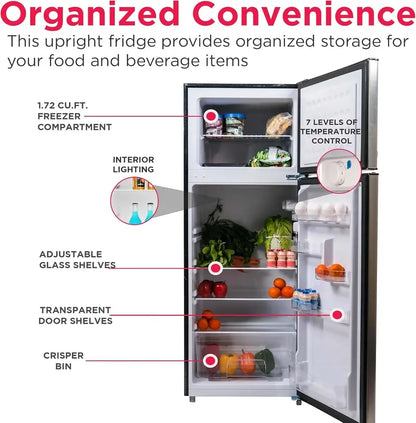 Frigidaire Platinum Series 7.5 cu. ft. Apartment Fridge  2-Door Stainless Steel Combo