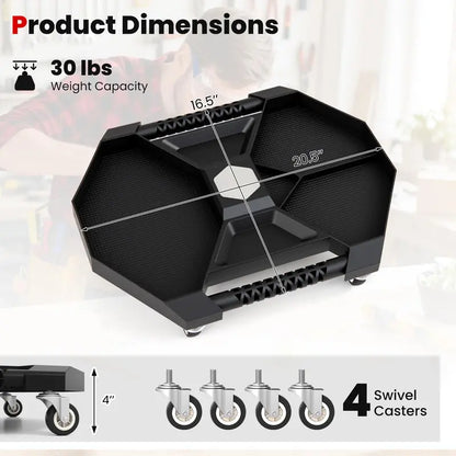 Mobile Workshop Caddy Tray with Four Locking Swivel Casters