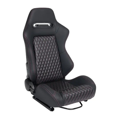 Premium Racing-Style Car Seat Set  Dual-Slider Design with Synthetic Suede Upholstery (Pair)
