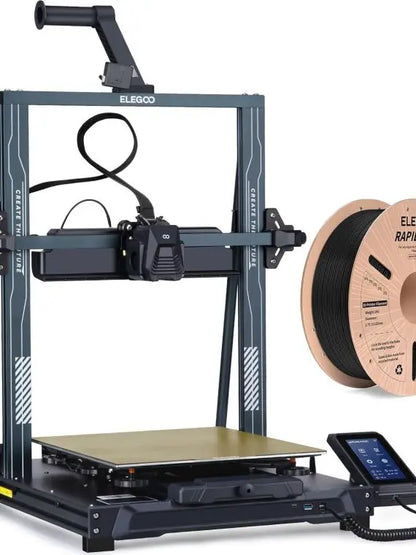 Neptune 4 Pro 3D Printer, 500mm/s High-Speed FDM, Klipper Firmware, Auto Leveling, Metal Guide Rails, 8.85×8.85×10.43 Inch