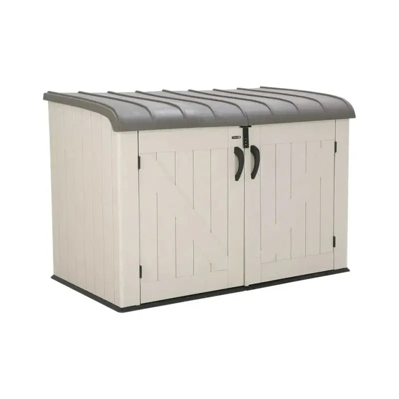 Lifetime 75 Cubic Foot Horizontal Storage Shed  Durable Resin Construction for Yard or Garage Use