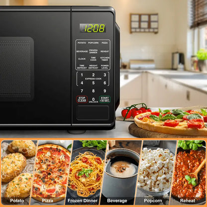 Mainstays 0.7 Cu Ft Compact Microwave  700W Black Model with Digital LED Display