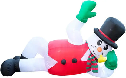 Holidayana 4.5ft Merry Christmas Santa Hat Inflatable with LED Lights for Yard & Garden Decor