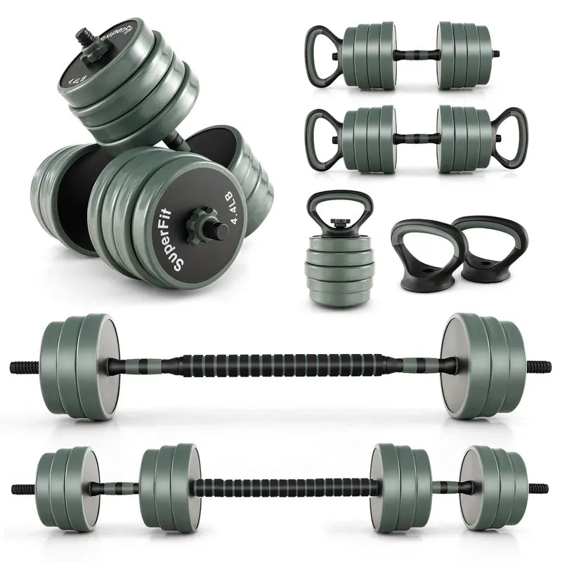 Adjustable Dumbbell Set  92 LB Total Weight with Quick-Connect System & Storage Stand