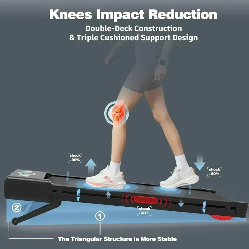 Compact Home Treadmill  LED Display, Bluetooth Audio & Space-Saving Design